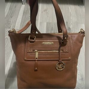 Michael Kors Brown Leather Tote Bag